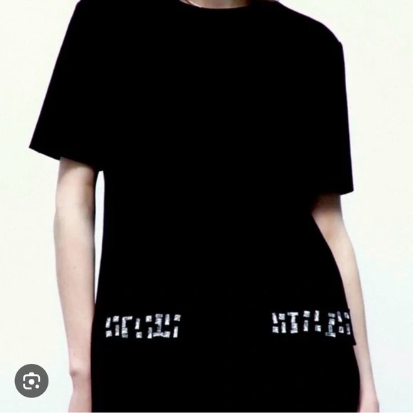 Zara Dresses & Skirts - Zara Black Faux Suede Embellished Pocket Mini Dress | Size Small | Detail Shift